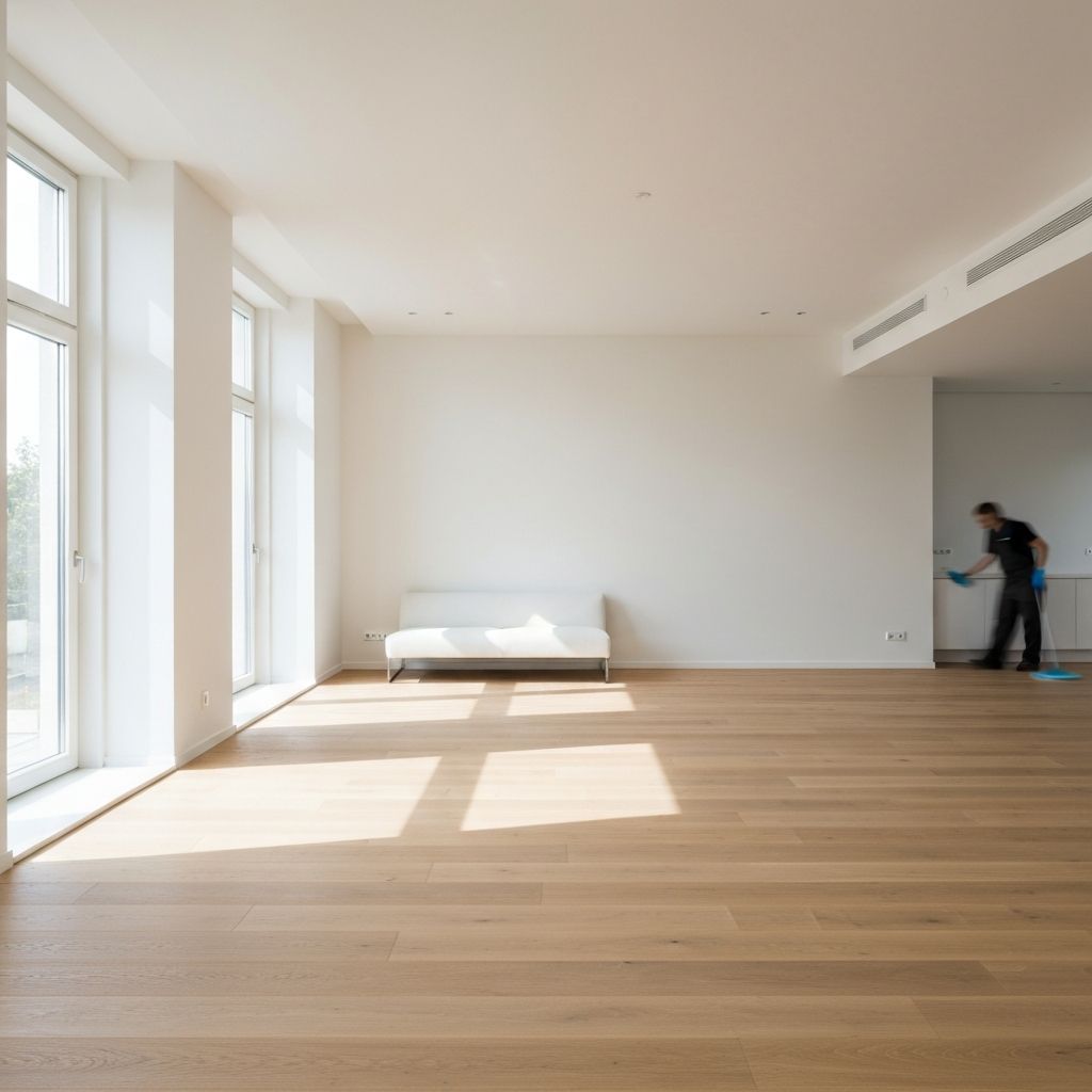Freshly renovated interior with natural light
